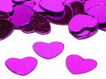 Heart Confetti, Hot Pink Available by the Packet or Pound